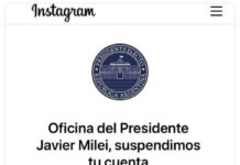Instagram le suspendió la cuenta a la “Oficina” de Milei
