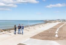 Trabajos finales de la segunda etapa del muro costero