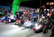Tolhuin tuvo su carrera nocturna de Autos Locos