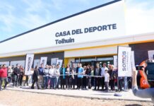 Melella junto a Katopodis y Harrington inauguraron la Casa del Deporte en Tolhuin