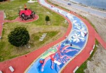 Restauran el mural del Paseo de las Rosas