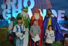 Los Reyes Magos estuvieron en el Parque de los 100 Años