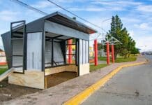 Reemplazan garitas de colectivo en Río Grande