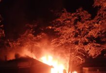 Incendio en el complejo Las Cotorras