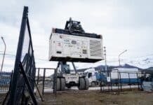 Arribaron a Ushuaia los primeros tres equipos móviles para reforzar la generación de energía