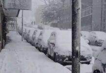 Alerta amarilla por nevadas intensas y vientos en Ushuaia