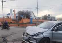 Choque en San Martín y Belgrano