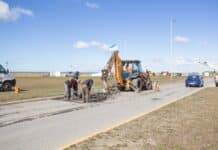 Comenzaron los trabajos de remediación en la Avenida Héroes de Malvinas de Río Grande
