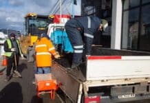 Comenzaron los trabajos de reparación en la Avenida Maipú y en Héroes de Malvinas