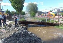 Realizan tareas de limpiez en el arroyo que debordó en Ushuaia