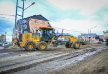 Avanzan los trabajos de recuperación vial en las calles de Alem, Kuanip y Padín Otero