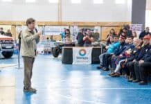 Melella encabezó la apertura de la muestra en conmemoración del Día Nacional de la Defensa Civil