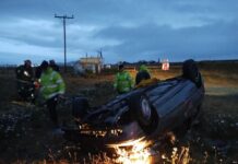 Volcó cerca de la Misión