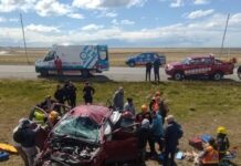 Volcó una estadounidense con sus tres amigas