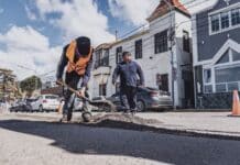 Volvieron a asfaltar un tramo de avenida Maipú