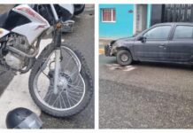 Chocó con la moto sin seguro ni licencia