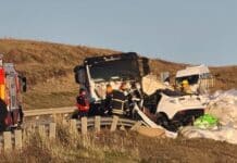 Chocó contra un camión el sospechoso de femicidio que era buscado por la Policía