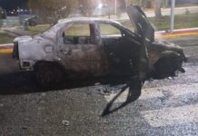 Se les prendió fuego el auto en pleno viaje