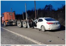 Chocó contra un camión, dejó el auto y se fue caminando al hospital