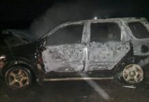 Encontraron un auto quemado en Cabo Domingo