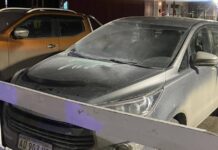 Sospechoso principio de incendio en un auto