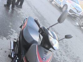 Se cayó de la moto y terminó en el hospital