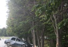 Volcó camino al Glaciar