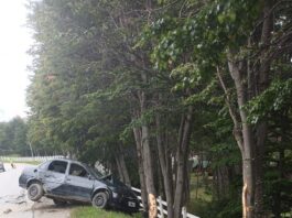 Volcó camino al Glaciar