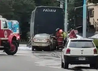 Chocó contra un colectivo estacionado y murió