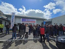 Manifestantes atacaron la sede de OSEF Río Grande