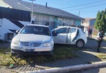 Triple choque en 9 de Julio y Alberdi