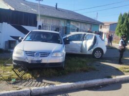 Triple choque en 9 de Julio y Alberdi