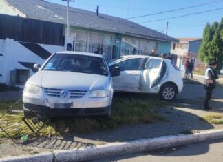 Triple choque en 9 de Julio y Alberdi