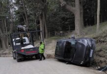 Vuelco en el barrio Dos Banderas