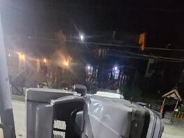 Vuelco sin heridos en Ushuaia