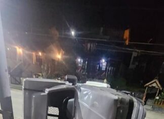 Vuelco sin heridos en Ushuaia