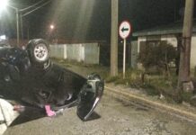 Alcoholizada la volante termina volcando su vehiculo