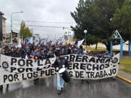 La UOM marcha en Río Grande contra el “ajuste” y la reforma laboral de Milei
