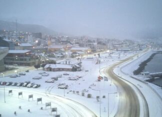 Hasta cuando va a seguir nevando en Ushuaia
