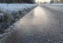 Alerta por hielo negro en la Ruta 3