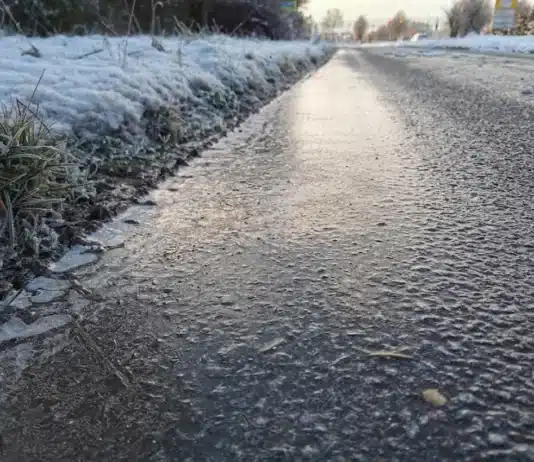 Alerta por hielo negro en la Ruta 3