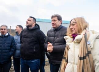 Melella junto a legisladores naconales kirchneristas visitaron los avances de la nueva usina de Ushuaia